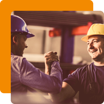 Equipe de manutenção em atividade